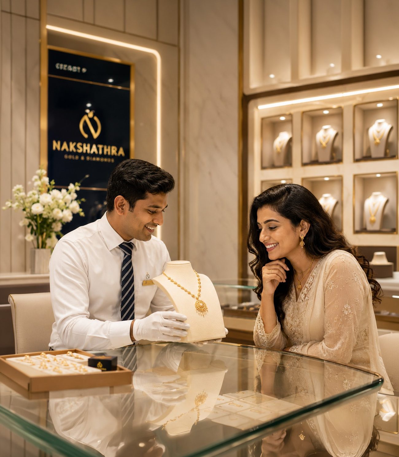 Personalised service at a Nakshathra showroom